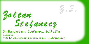 zoltan stefanecz business card